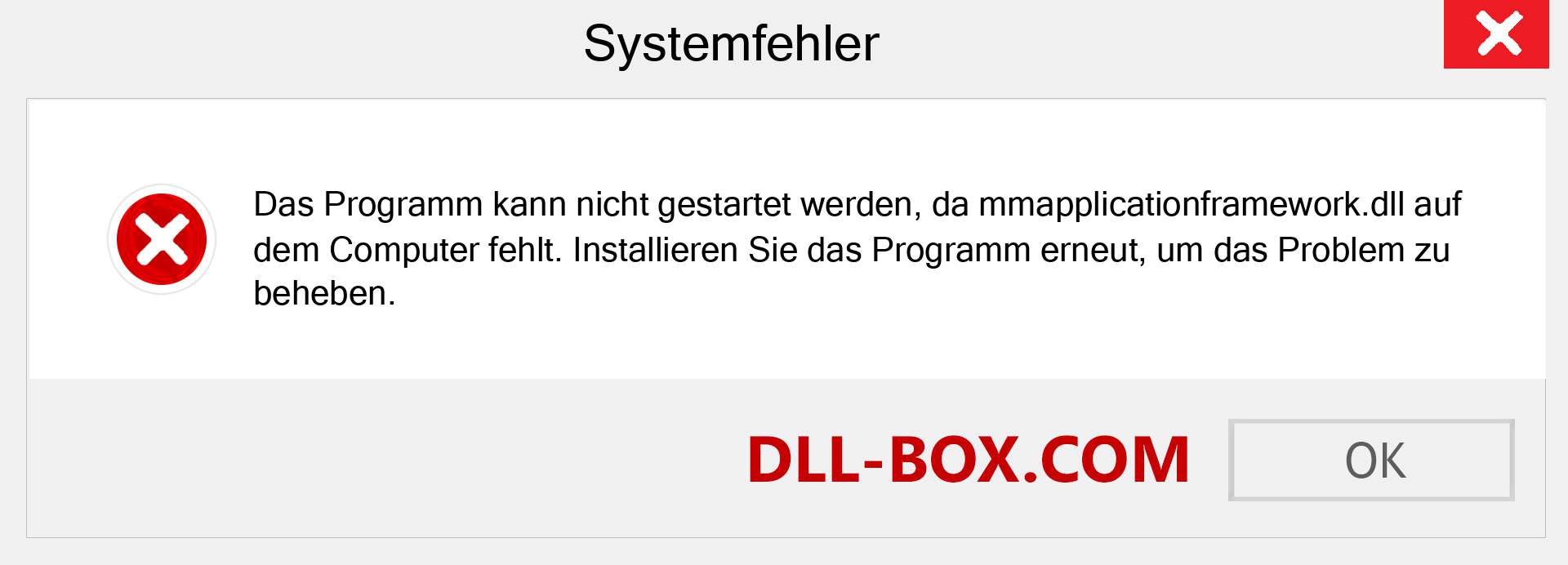 mmapplicationframework.dll-Datei fehlt?. Download für Windows 7, 8, 10 - Fix mmapplicationframework dll Missing Error unter Windows, Fotos, Bildern