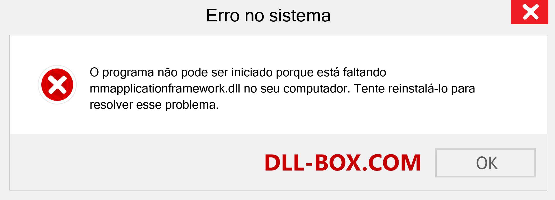 Arquivo mmapplicationframework.dll ausente ?. Download para Windows 7, 8, 10 - Correção de erro ausente mmapplicationframework dll no Windows, fotos, imagens